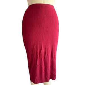 Womens Skirt Size Small Red Bodycon Summer Flowy Sheer Office Siren Work Baddie